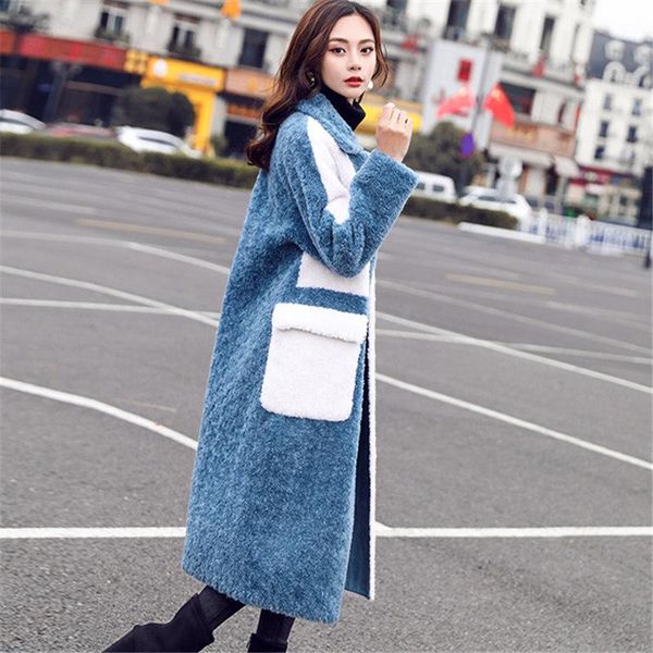 winter coat women new korean plus size fashion elegant overcoat splice thick warm lamb hair long coat womens, Black
winter coat women new korean plus size fashion elegant overcoat splice thick warm lamb hair long coat womens, Black