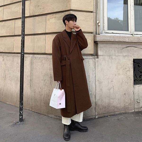 korean style oversize woolen coat men's fashion casual long coat men streetwear loose woolen jacket mens overcoat m-2xl, Black
korean style oversize woolen coat men's fashion casual long coat men streetwear loose woolen jacket mens overcoat m-2xl, Black