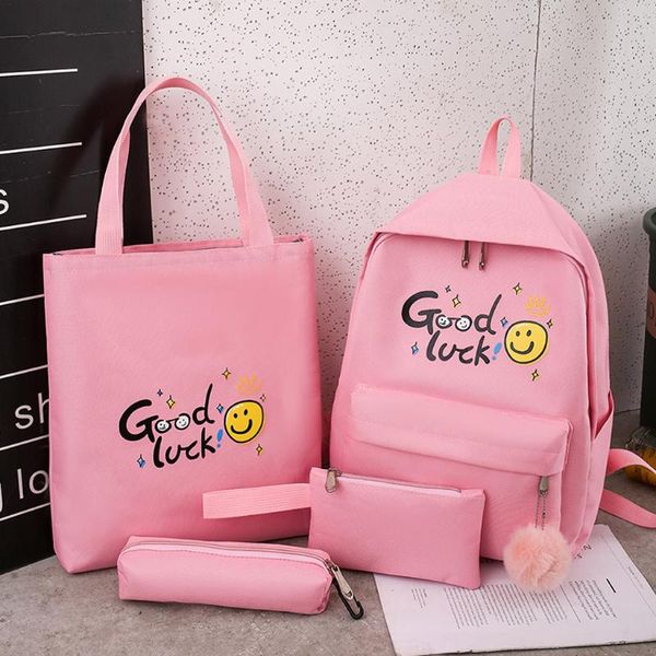 4pc student bag women college wind female cartoon cute letter printed backpack luggage bag travel bags for women 2020 #t1g
4pc student bag women college wind female cartoon cute letter printed backpack luggage bag travel bags for women 2020 #t1g