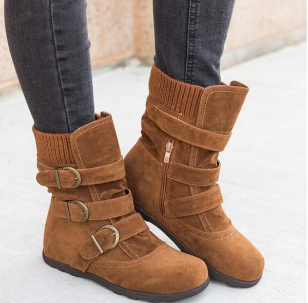 winter buckled calf women's boots, winter women's warm zipper boots, plain flat shoes, large size casual boots, Black
winter buckled calf women's boots, winter women's warm zipper boots, plain flat shoes, large size casual boots, Black