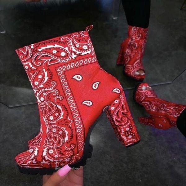 boots 2021 winter fashion women totem printing casual ankle zipper square heel fish mouth botas mujer, Black
boots 2021 winter fashion women totem printing casual ankle zipper square heel fish mouth botas mujer, Black