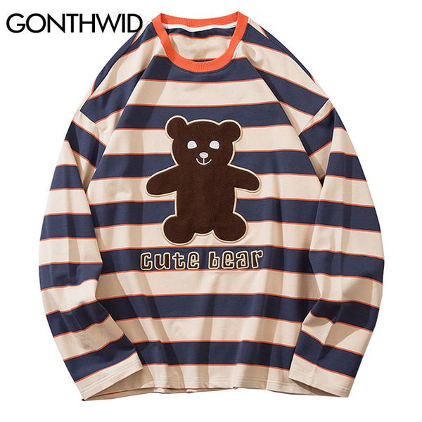 harajuku embroidery cute bear color block stripes hoodies sweatshirts streetwear hip hop casual sweat shirts kg-156, Black
harajuku embroidery cute bear color block stripes hoodies sweatshirts streetwear hip hop casual sweat shirts kg-156, Black