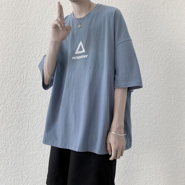 summer new short men's fashion brand loose five point sleeve versatile cool trend t-shirt, White;black
summer new short men's fashion brand loose five point sleeve versatile cool trend t-shirt, White;black