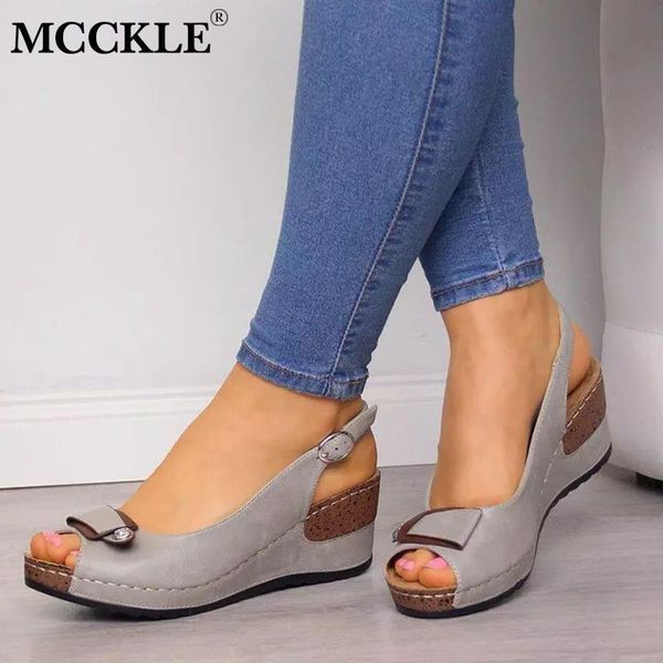 women's sandals wedges female peep toe platform pu leather ankle buckle strap ladies summer shoes woman sandal plus size 43, Black
women's sandals wedges female peep toe platform pu leather ankle buckle strap ladies summer shoes woman sandal plus size 43, Black