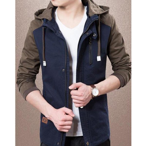 men's jackets 2021 fashion jacket men spring autumn hooded patchwork color parka young casual slim solid, Black;brown
men's jackets 2021 fashion jacket men spring autumn hooded patchwork color parka young casual slim solid, Black;brown