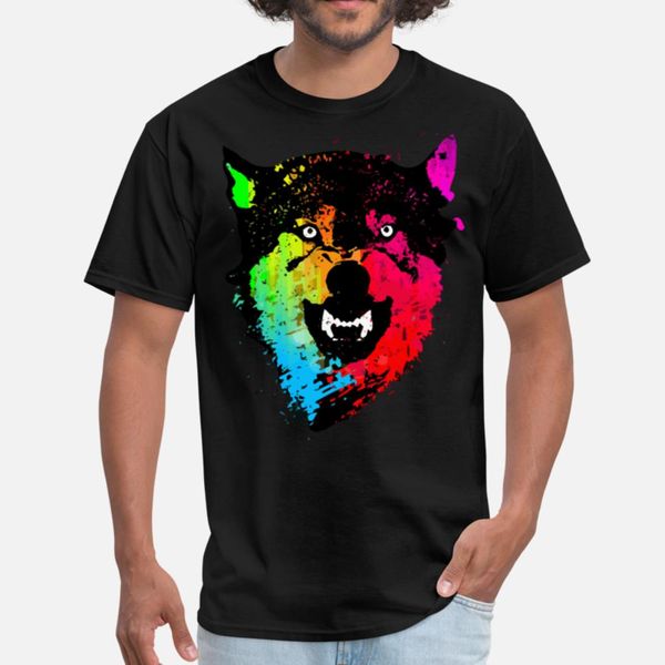 wolf with colors t shirt crewneck kawaii latest tracksuit hoodie sweatshirt