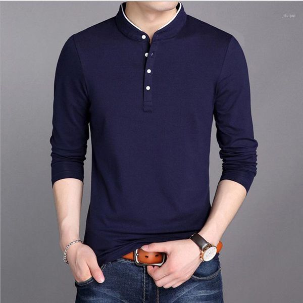 2020 new men's stand collar cotton t-shirt youth fashion casual long-sleeved t-shirt1, White;black
2020 new men's stand collar cotton t-shirt youth fashion casual long-sleeved t-shirt1, White;black