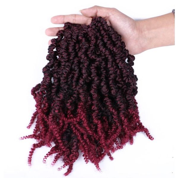 shanghair pre-twisted spring twist hair 10 inch pre-twisted passion twist crochet braids short curly bomb spring twist hair 70g/pcs, Black
shanghair pre-twisted spring twist hair 10 inch pre-twisted passion twist crochet braids short curly bomb spring twist hair 70g/pcs, Black