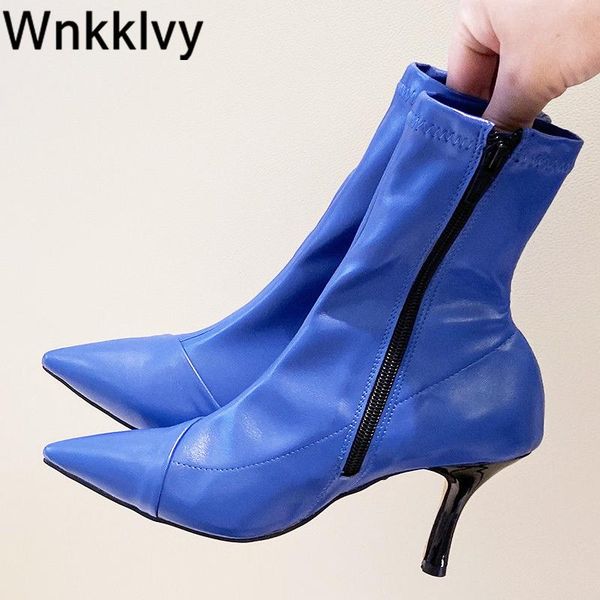 boots elastic stretch women high heels pointed toe ankle botas 2021 runway party shoes stiletto designer short, Black
boots elastic stretch women high heels pointed toe ankle botas 2021 runway party shoes stiletto designer short, Black