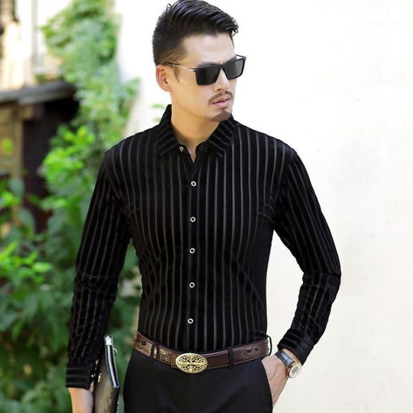 men's dress shirts mens transparent silk velvet striped see through slim thin long sleeve business shirt1, White;black
men's dress shirts mens transparent silk velvet striped see through slim thin long sleeve business shirt1, White;black