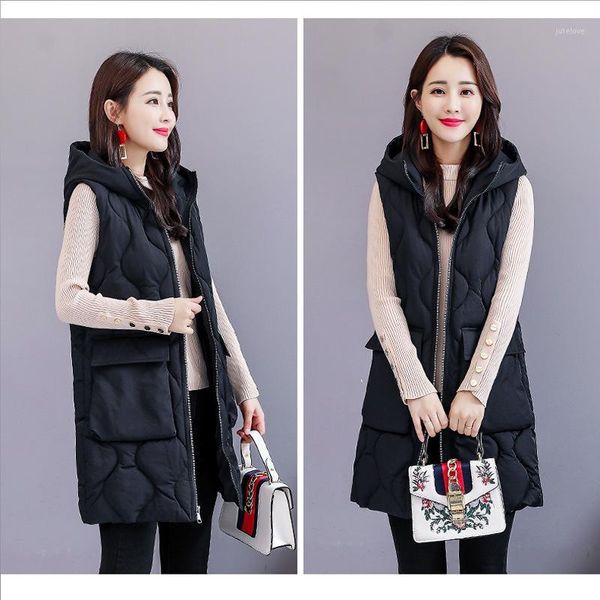 fashion korean women's sleeveless jacket plus size outer wear women's long vest female winter parkas chalecos mujer zjt1171, Black;white
fashion korean women's sleeveless jacket plus size outer wear women's long vest female winter parkas chalecos mujer zjt1171, Black;white