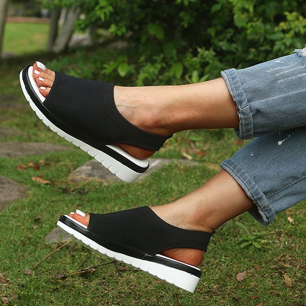 2020 new plus size 35-44 women sandals female shoes woman summer wedge comfortable sandals slip-on women sandalias y200702, Black
2020 new plus size 35-44 women sandals female shoes woman summer wedge comfortable sandals slip-on women sandalias y200702, Black