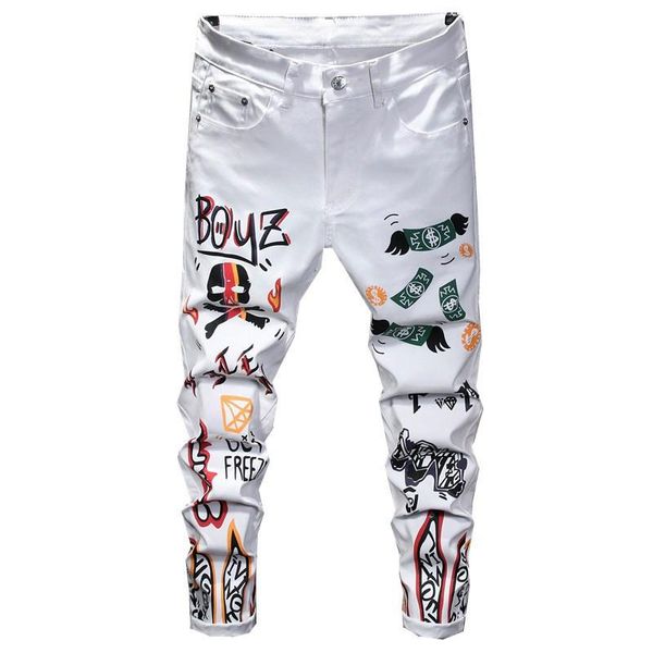 moruancle мужская привет улица окрашенные джинсы брюки стретч printed graffiti denim брюки punk стиль hip hop jeans белый streetwear, Blue
moruancle мужская привет улица окрашенные джинсы брюки стретч printed graffiti denim брюки punk стиль hip hop jeans белый streetwear, Blue
