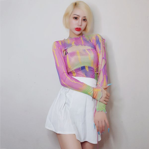 jazz dance clothes new style ds dancer performance hollow out wear bar lead dance costume female disc stage clothes, Black;red
jazz dance clothes new style ds dancer performance hollow out wear bar lead dance costume female disc stage clothes, Black;red