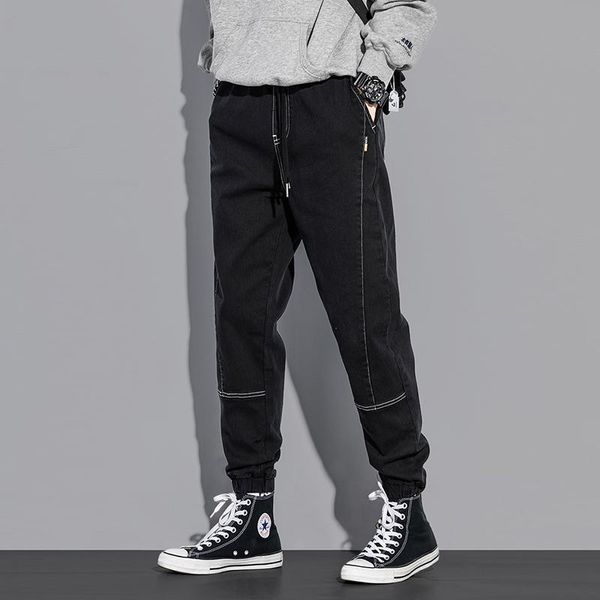 men's jeans japanese vintage fashion men black spliced casual cargo pants hombre wide leg harem trousers streetwear hip hop joggers, Blue
men's jeans japanese vintage fashion men black spliced casual cargo pants hombre wide leg harem trousers streetwear hip hop joggers, Blue
