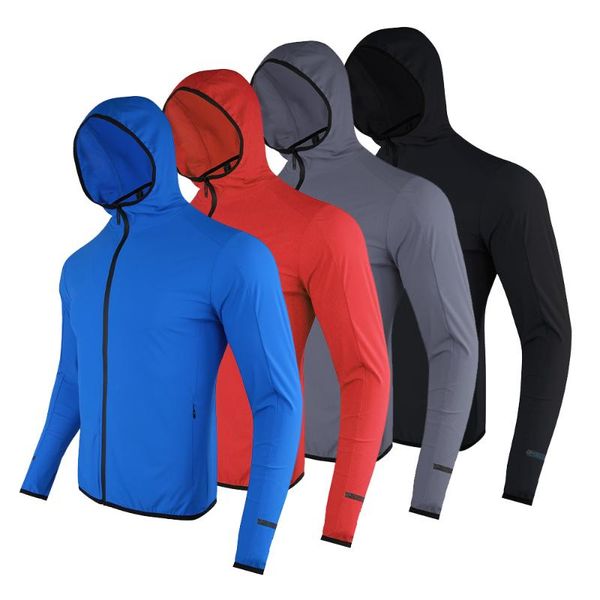 new hooded quick-drying and breathable sport jacket men fitness gym soccer outdoor casual wear running cycling sportswear, Black;red
new hooded quick-drying and breathable sport jacket men fitness gym soccer outdoor casual wear running cycling sportswear, Black;red