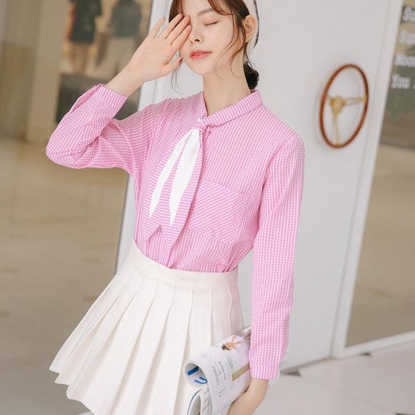 korean cotton women and blouse 2021 autumn elegant lattice chiffon women long sleeve ears neck blouse 183i, White
korean cotton women and blouse 2021 autumn elegant lattice chiffon women long sleeve ears neck blouse 183i, White