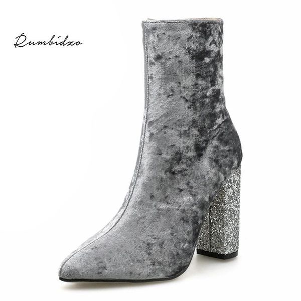 boots rumbidzo women high heels flock pointed toe ankle for bling sewing winter mujer chunky, Black
boots rumbidzo women high heels flock pointed toe ankle for bling sewing winter mujer chunky, Black