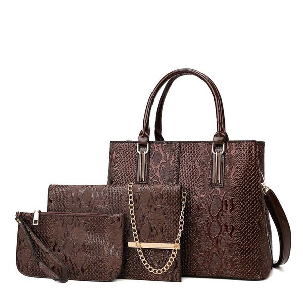 cross body 2021 women's bag european and american soft face large capacity handbag simple messenger with wallet three piece set 
cross body 2021 women's bag european and american soft face large capacity handbag simple messenger with wallet three piece set