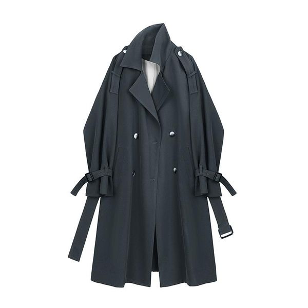 women's trench coats windbreaker middle and long style autumn bf solid loose casual thin coat for women, Tan;black
women's trench coats windbreaker middle and long style autumn bf solid loose casual thin coat for women, Tan;black