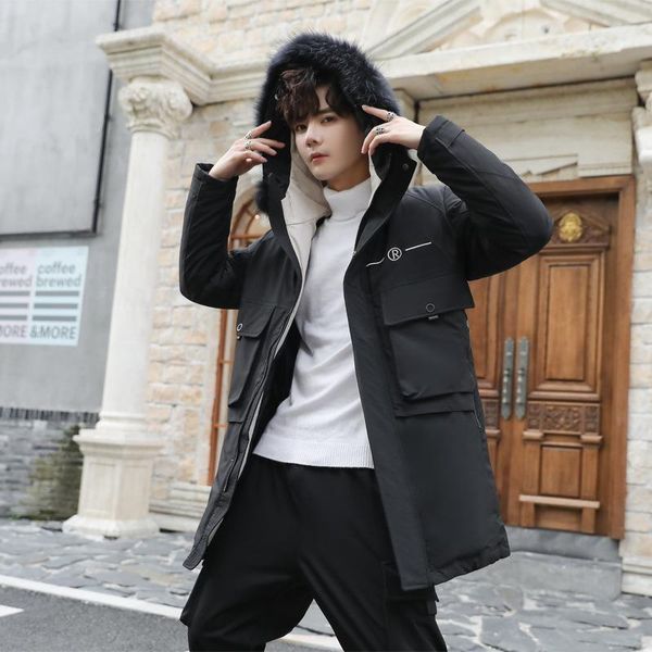 winter new han edition teenagers down jacket male long pure color thicken warm tooling coat men's clothing1, Black
winter new han edition teenagers down jacket male long pure color thicken warm tooling coat men's clothing1, Black