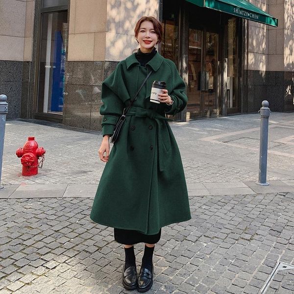 2021 winter woolen for women classic simple double breasted loose casual korean chic outwear ladies over knee wool jacket autumn, Black
2021 winter woolen for women classic simple double breasted loose casual korean chic outwear ladies over knee wool jacket autumn, Black