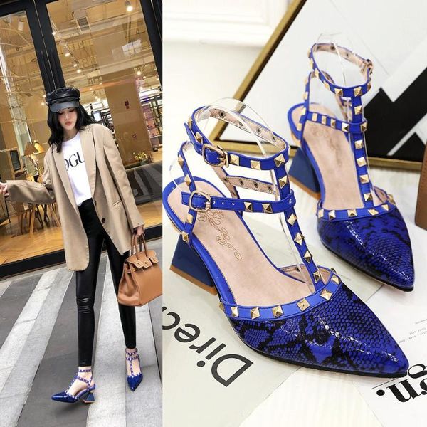 2020 new high heels sandals women pumps women shoes pointed toe shoes 8cm fashion rivet ladies buckle thick heel casual, Black
2020 new high heels sandals women pumps women shoes pointed toe shoes 8cm fashion rivet ladies buckle thick heel casual, Black