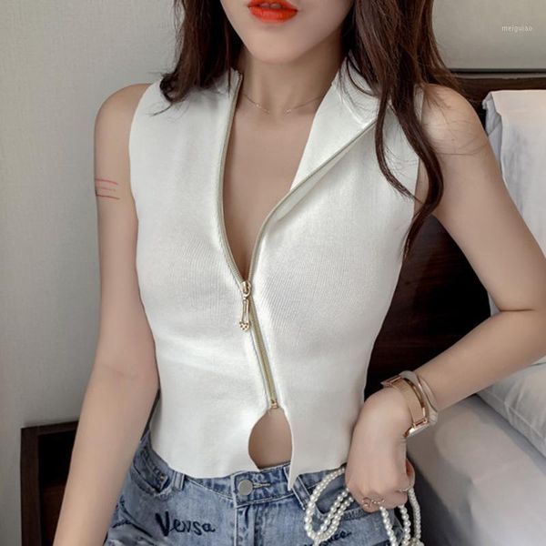 skinny zipper crop women knitted o-neck sleeveless vest summer solid short tank basic fashion streetwear1, White
skinny zipper crop women knitted o-neck sleeveless vest summer solid short tank basic fashion streetwear1, White