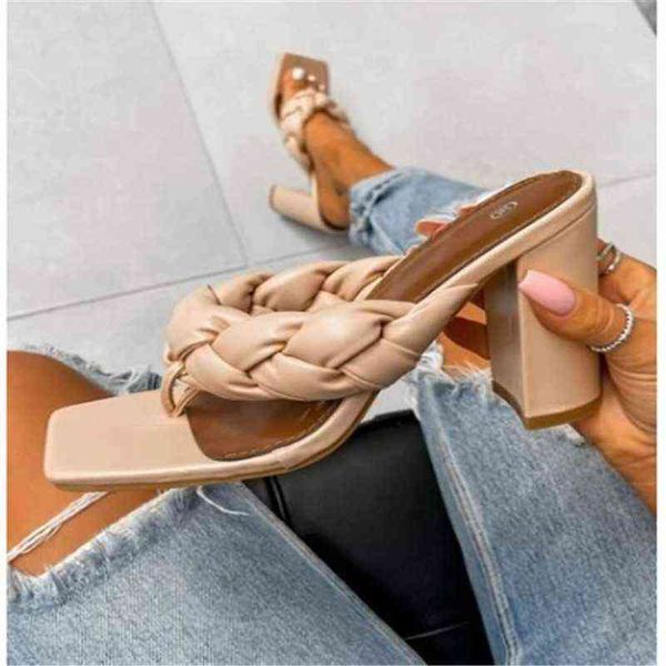 slippers women's sandals summer fashion hand woven pu high heel sandals comfortable and shoes women big size slippers 220307, Black
slippers women's sandals summer fashion hand woven pu high heel sandals comfortable and shoes women big size slippers 220307, Black