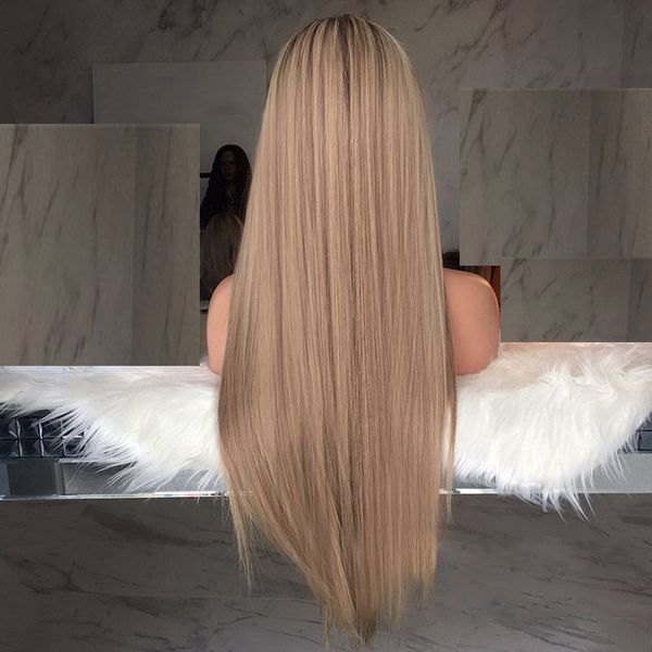new fashion trend european and american wig women gradually change color long straight hair rose net wig 75cm, Black
new fashion trend european and american wig women gradually change color long straight hair rose net wig 75cm, Black