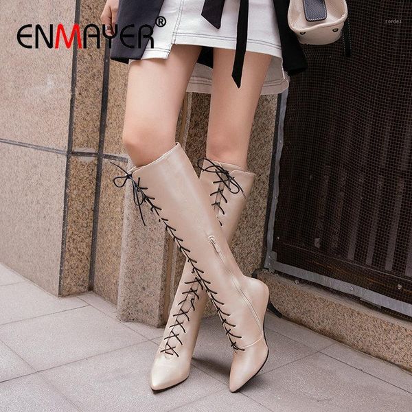 boots enmayer 2021 winter women pu lace-up basic pointed toe thigh high short plush knee shoes size 34-431, Black
boots enmayer 2021 winter women pu lace-up basic pointed toe thigh high short plush knee shoes size 34-431, Black