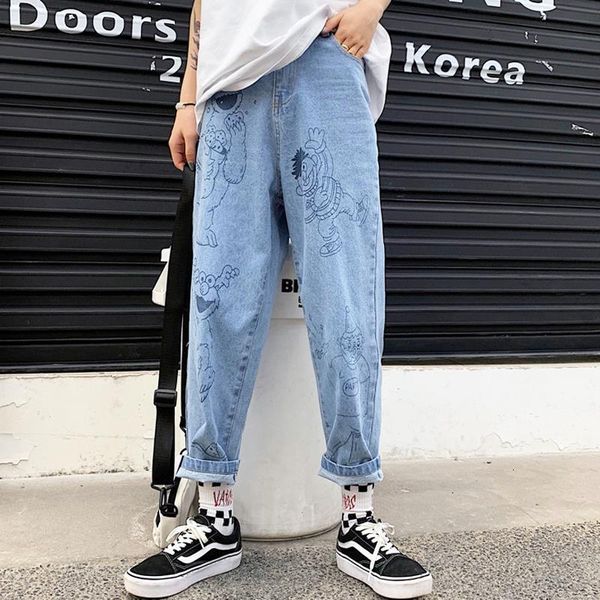 new autumn jeans women 2019 retro fun cartoon print jeans cotton loose high waist nine pants harajuku cute anime jeans female, Blue
new autumn jeans women 2019 retro fun cartoon print jeans cotton loose high waist nine pants harajuku cute anime jeans female, Blue