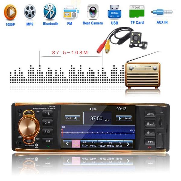 1 din 4" car radio stereo bluetooth autoradio mp5 hd auto video player mp3 usb tf aux in-dash multimedia connector android1
