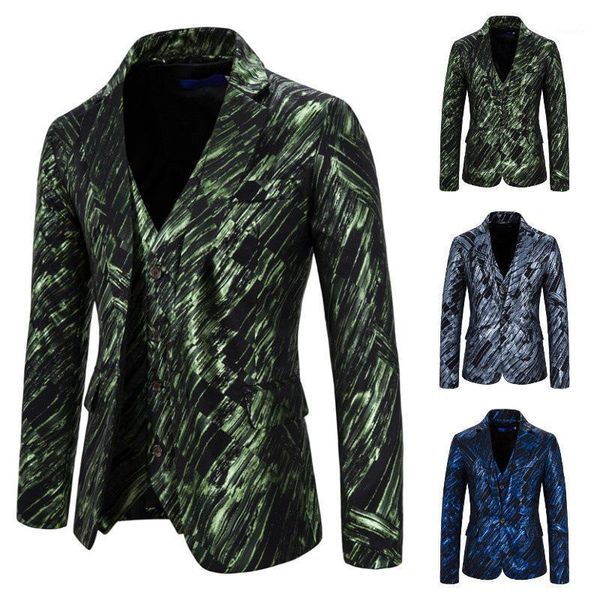 men's gilding suit lapel printed pocket autumn fashion personality wedding party stage singers fit quality male blazers1, White;black
men's gilding suit lapel printed pocket autumn fashion personality wedding party stage singers fit quality male blazers1, White;black