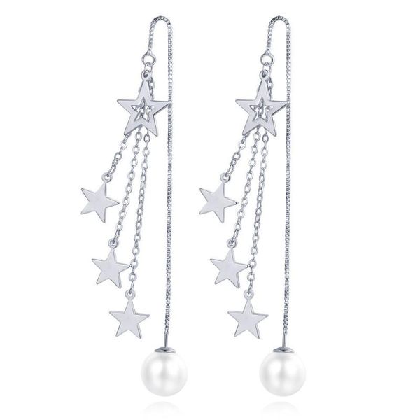 hoop & huggie female tassel pentagram star earrings long rose gold temperament simple ear jewelry, Golden;silver
hoop & huggie female tassel pentagram star earrings long rose gold temperament simple ear jewelry, Golden;silver