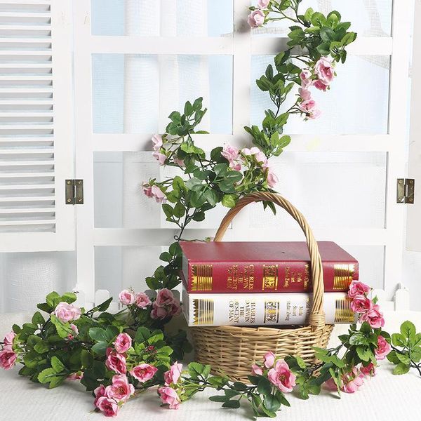decorative flowers & wreaths 2m rose artificial flower silk roses vine leaves fake rattan for wedding decoration home el hanging decoration1
decorative flowers & wreaths 2m rose artificial flower silk roses vine leaves fake rattan for wedding decoration home el hanging decoration1