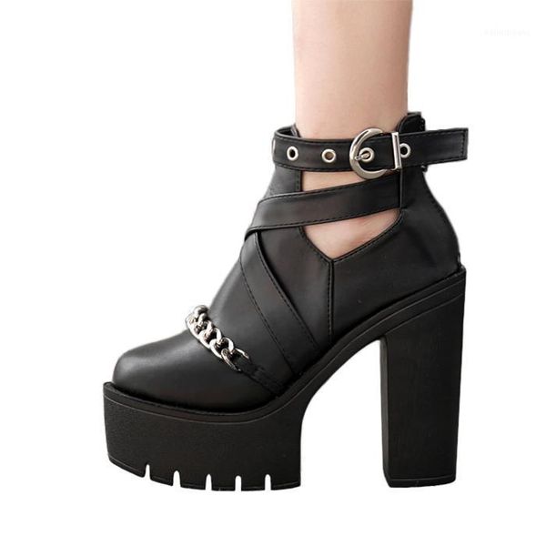 punk style autumn ankle boots for women motorcycle boots chain chunky heels casual round toe platform shoes female1, Black
punk style autumn ankle boots for women motorcycle boots chain chunky heels casual round toe platform shoes female1, Black