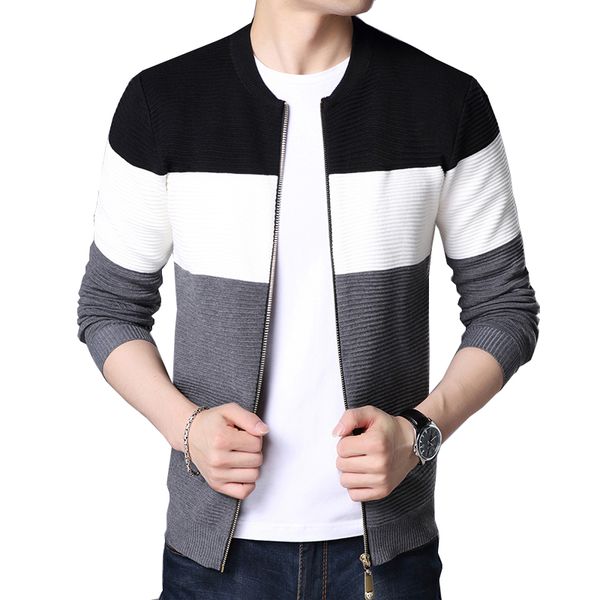 browon 2020 autumn men new casual cardigan sweater jumper men winter fashion striped pockets knit outwear coat sweater men, White;black
browon 2020 autumn men new casual cardigan sweater jumper men winter fashion striped pockets knit outwear coat sweater men, White;black