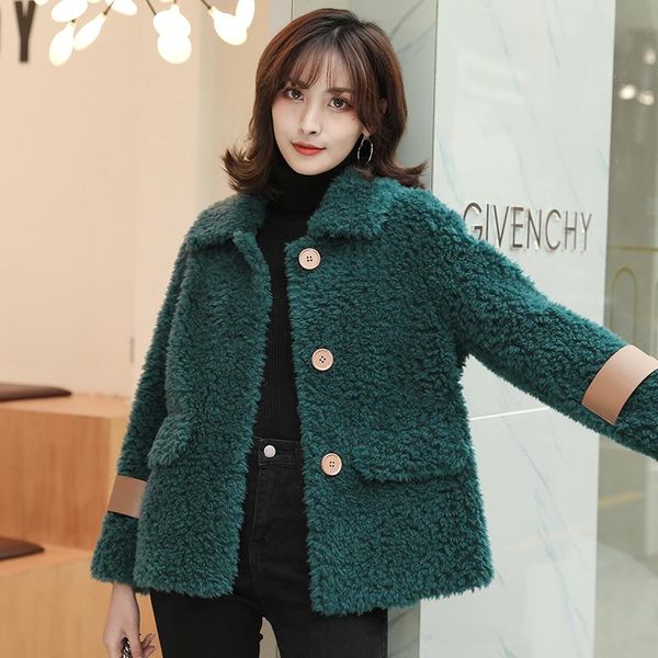 women's fur & faux female coat real autumn winter clothes 2021 korean vintage sheep shearing jacket women 100% wool hiver 919264, Black
women's fur & faux female coat real autumn winter clothes 2021 korean vintage sheep shearing jacket women 100% wool hiver 919264, Black