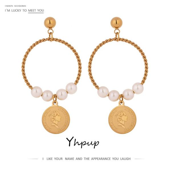 yhpup stylish round hollow portrait drop earrings stainless steel for women elegant simulated pearls earrings jewelry gift 2021, Silver
yhpup stylish round hollow portrait drop earrings stainless steel for women elegant simulated pearls earrings jewelry gift 2021, Silver