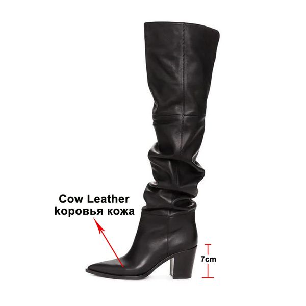 meotina winter over the knee boots women natural genuine leather thick high heel thigh high boots pleated long shoes ladies fall 201109, Black
meotina winter over the knee boots women natural genuine leather thick high heel thigh high boots pleated long shoes ladies fall 201109, Black