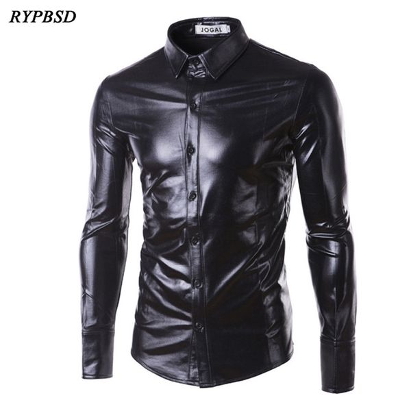fashion shiny british style mens leather shirt luxury pu long sleeve men wear shirts party performance luxury clothing male y200408, White;black
fashion shiny british style mens leather shirt luxury pu long sleeve men wear shirts party performance luxury clothing male y200408, White;black
