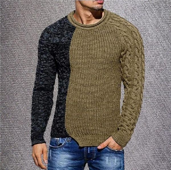 2020 men's fashion solid color autumn knit o-neck long sleeve spliced sweaters casual slim fit pullover, White;black
2020 men's fashion solid color autumn knit o-neck long sleeve spliced sweaters casual slim fit pullover, White;black