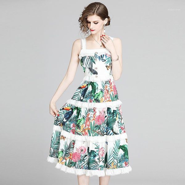 summer woman floral mid-calf dress high-grade female spaghetti strap dress lace-patched beach ladies elegant party dresses1, White
summer woman floral mid-calf dress high-grade female spaghetti strap dress lace-patched beach ladies elegant party dresses1, White