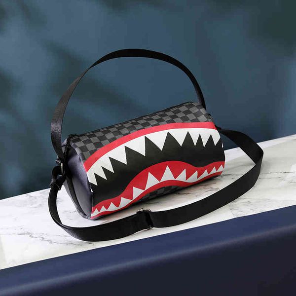 handbags bags 2022 korean shark design cylinder lattice men's messenger leisure trend student shoulder batch, Black;red
handbags bags 2022 korean shark design cylinder lattice men's messenger leisure trend student shoulder batch, Black;red