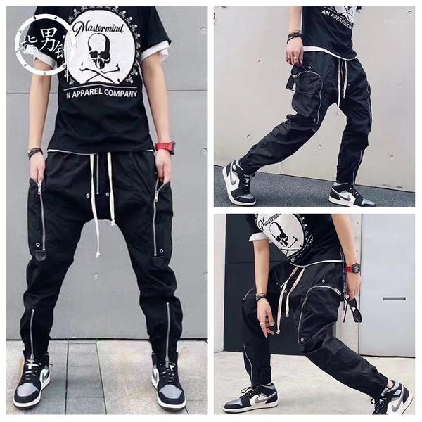 summer 2020 men's feet pants loose zipper large pocket trousers tide brand men's tooling beam pants1, Black
summer 2020 men's feet pants loose zipper large pocket trousers tide brand men's tooling beam pants1, Black