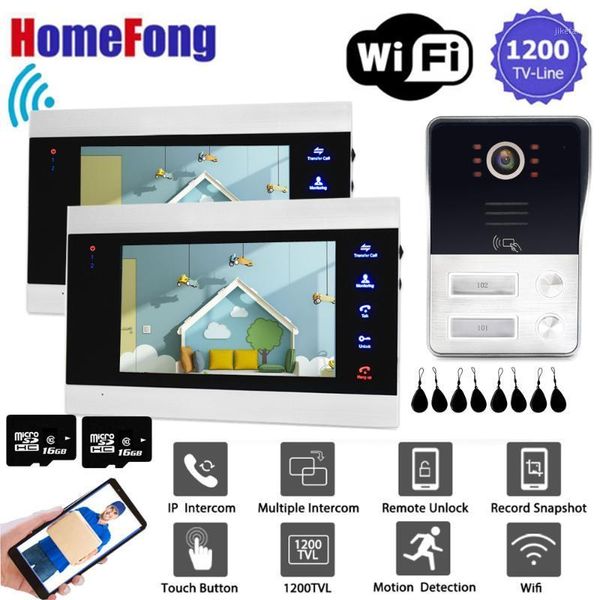 homefong 7" wifi video intercom 2 apartment with rfid wireless video door phone doorbell camera system 1200tvl motion detection1
homefong 7" wifi video intercom 2 apartment with rfid wireless video door phone doorbell camera system 1200tvl motion detection1