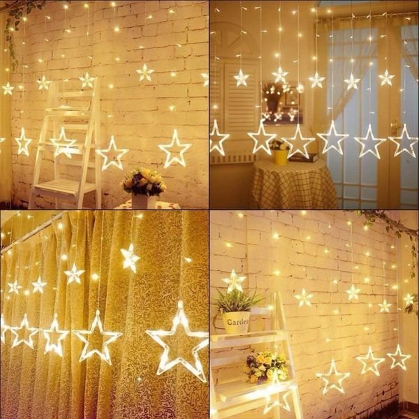 window 138 led string 12 curtain stars lights with 8 flashing modes decoration for christmas wedding
window 138 led string 12 curtain stars lights with 8 flashing modes decoration for christmas wedding