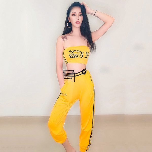 hip hop costume female yellow tube pants jazz dance performance clothing modern street dancing outfit women, Black;red
hip hop costume female yellow tube pants jazz dance performance clothing modern street dancing outfit women, Black;red