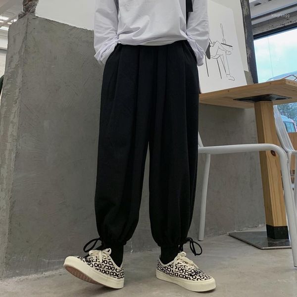 2020 trend ins korean retro versatile solid color casual pants leggings sports pants1, Black 
2020 trend ins korean retro versatile solid color casual pants leggings sports pants1, Black